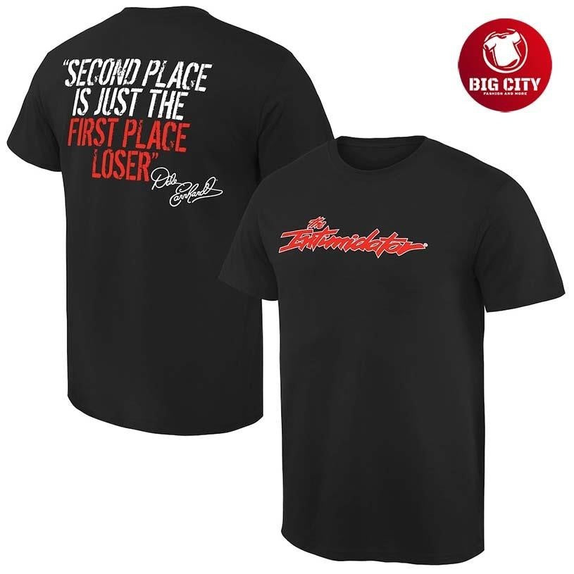 Dale Earnhardt Black First Place Two Sided Shirt