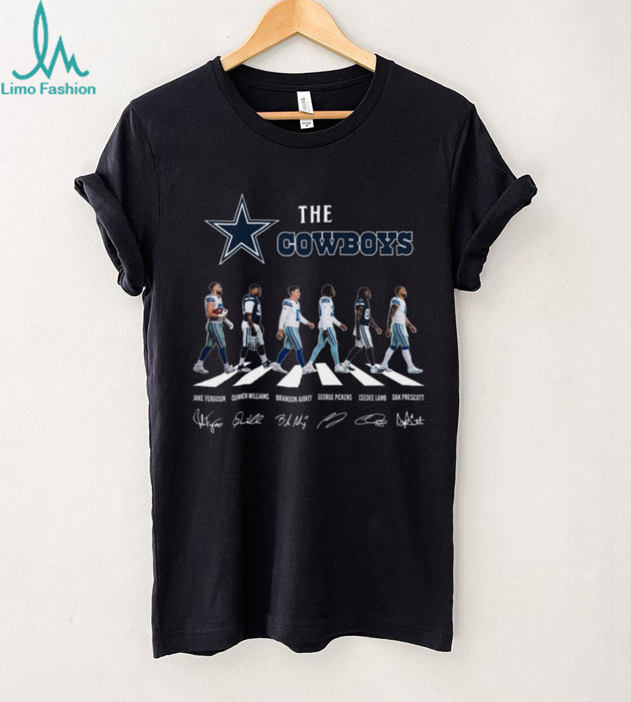 Dallas Cowboys Abbey Road Dak Prescott and Stars Signature T Shirt