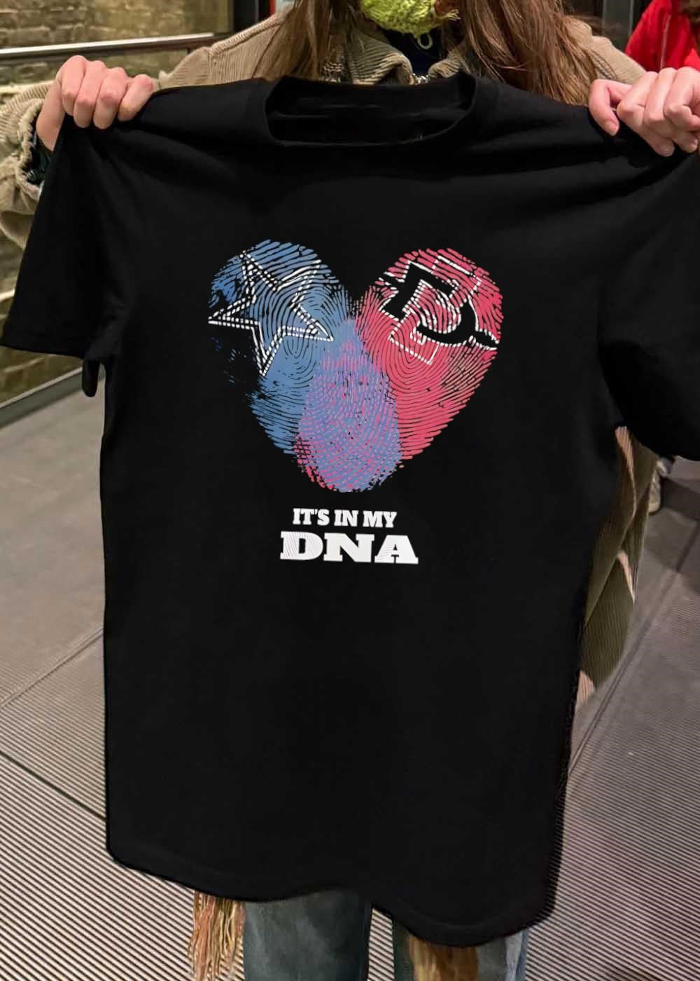 Dallas Cowboys Fans Fingerprint Heart It’s in My DNA T-Shirt