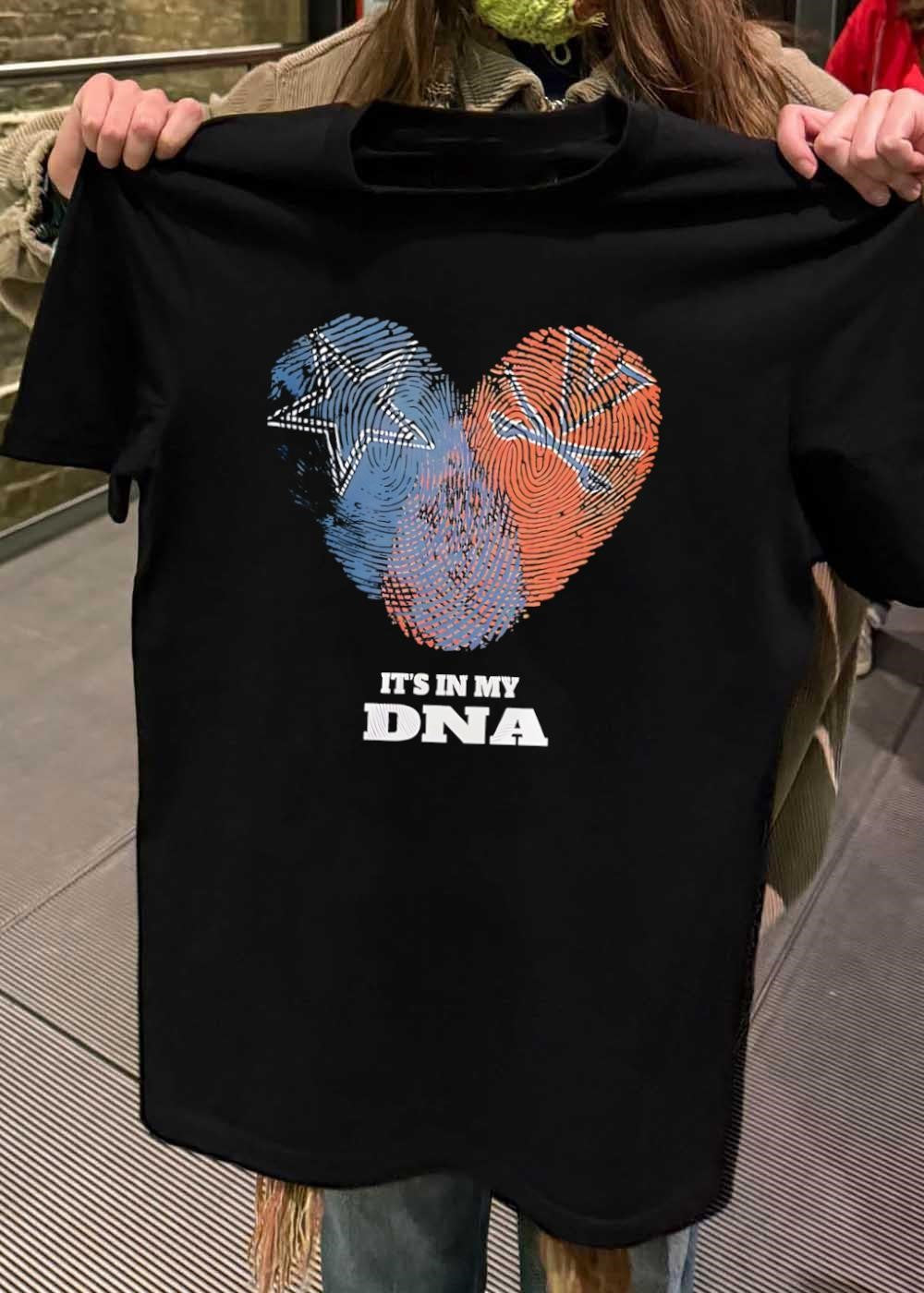 Dallas Cowboys Heart Fingerprint It’s in My DNA T-Shirt