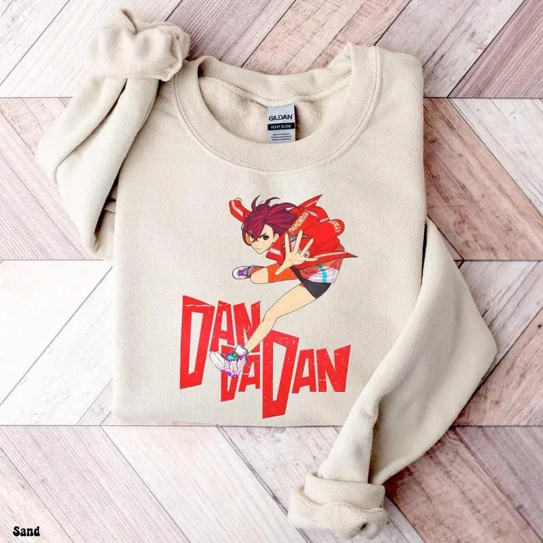 DanDaDan Sweatshirt, Turbo Ganny, Momo Ayase Anime Sweatshirt, Japanese Streetwear, Dandadan Anime Clothes, Anime...