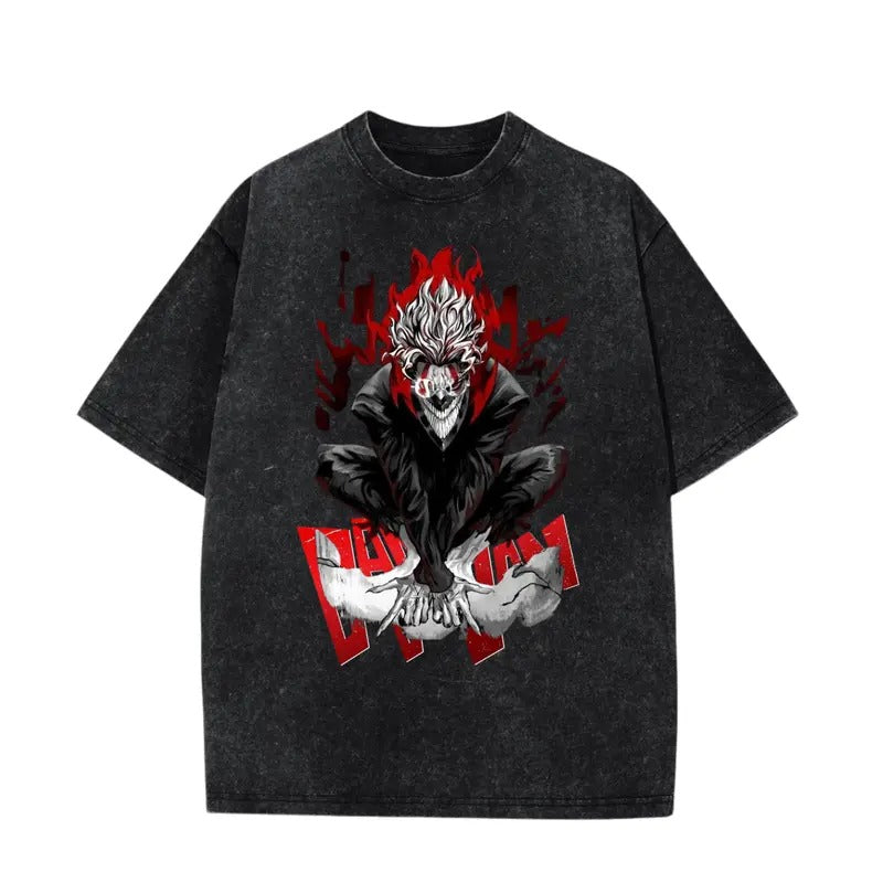 Dandadan Shirt, Heavy Oversized Dyenomite Mineral Wash Shirt, Okarun shirt, Momo Ayase Shirt, Anime Shirt, Japanese...