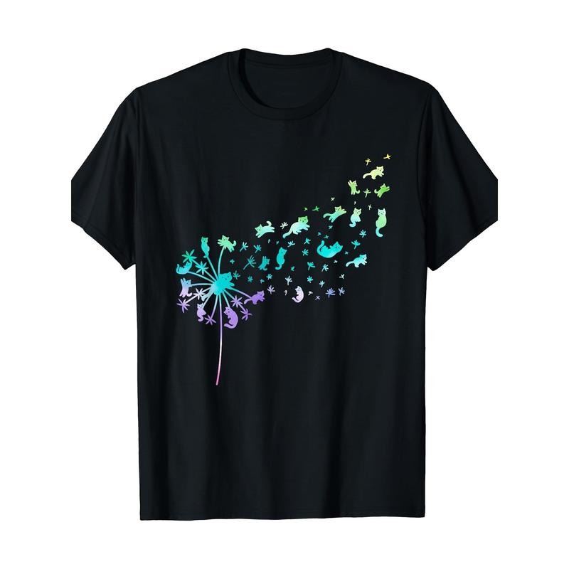 Dandelion Cat Lovers Cat Fans Flower Power Dandelions T-Shirt Made in USA Hoodie, Sweatshirt | UrbanDripWear.com