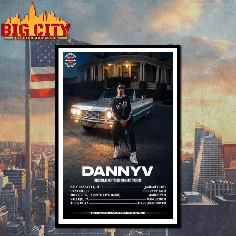 DannyV Middle Of The Night 2026 Tour Poster Shirt
