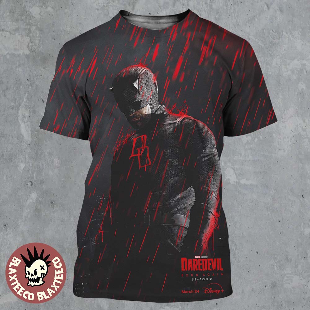 Daredevil Born Again Season 2 Premiering March 24 2026 First Official Poster All Over Print Shirt