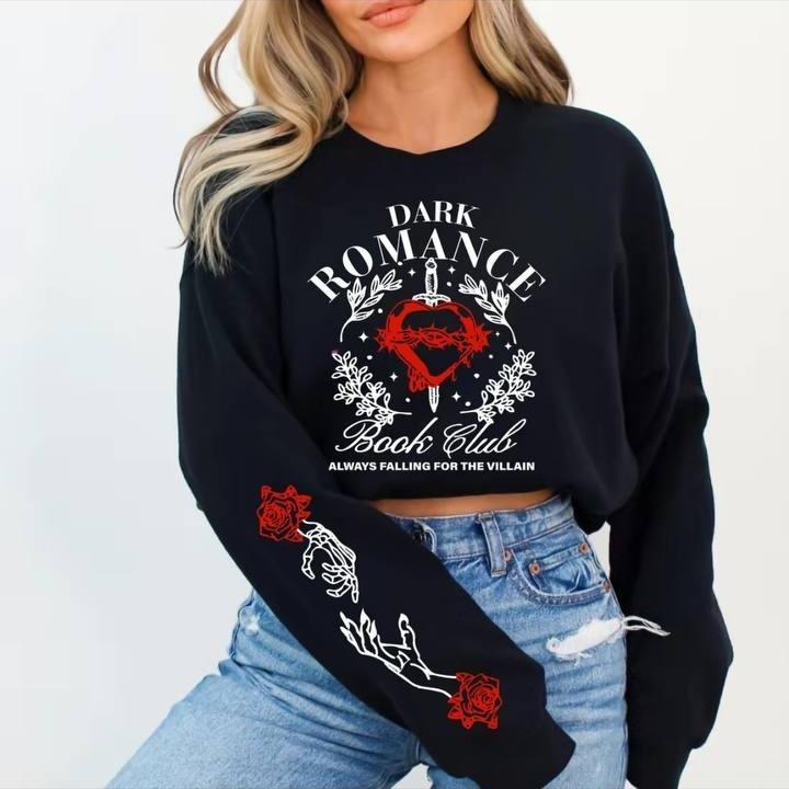 Dark Romance Book Club Sweatshirt, Trendy Literature Shirt, Book Lover, Romance Reader Sweater Hoodie | UrbanDripWear.com