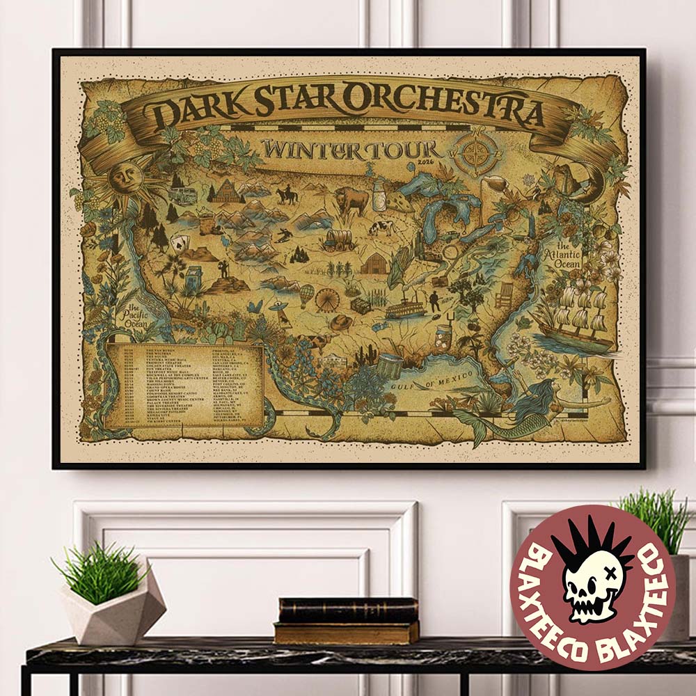 Dark Star Orchestra Winter Tour 2026 North America Schedule Dates Home Decor Poster Canvas