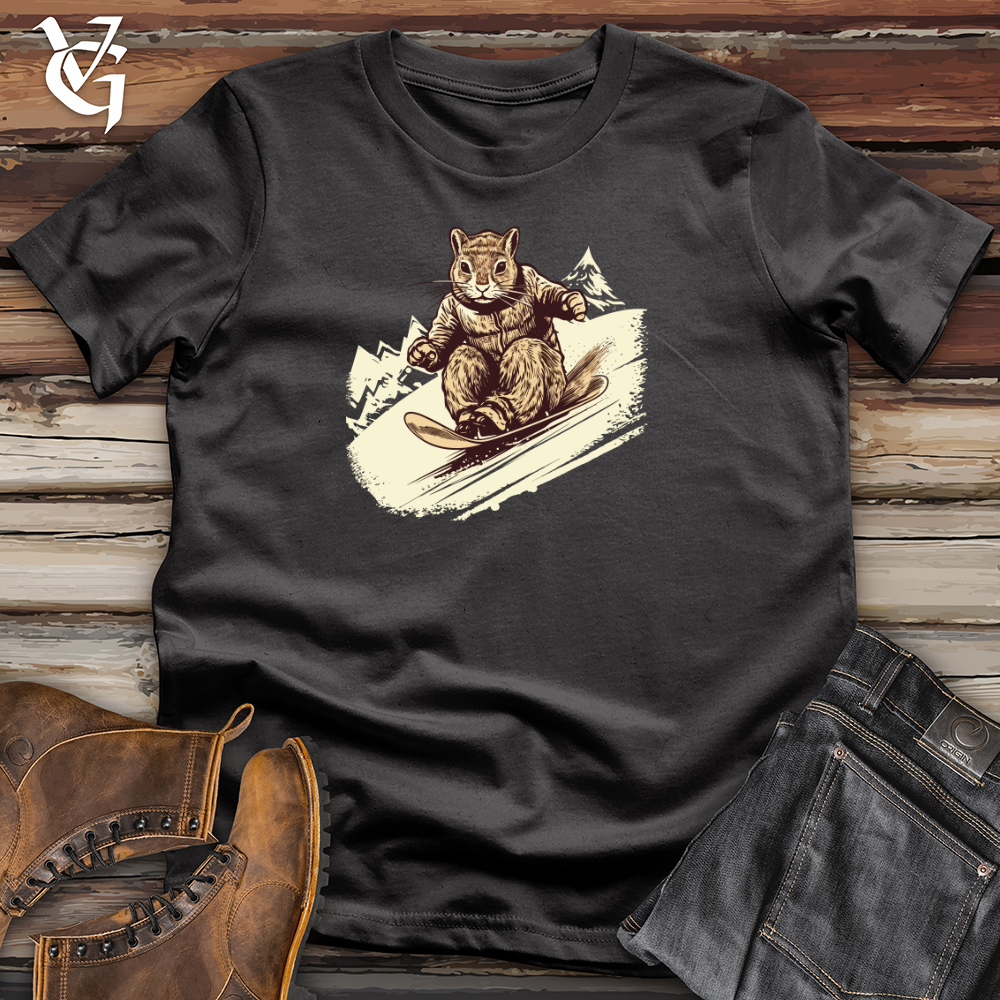 Vintage Sledding Squirrel Cotton Tee