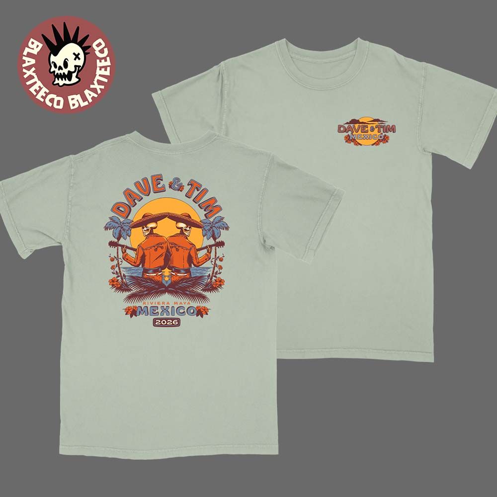 Dave Matthews Band And Tim Reynolds Riviera Maya Mexico 2026 Merch Tee At Moon Palace On January 21 24 2026 Skeletons T-Shirt