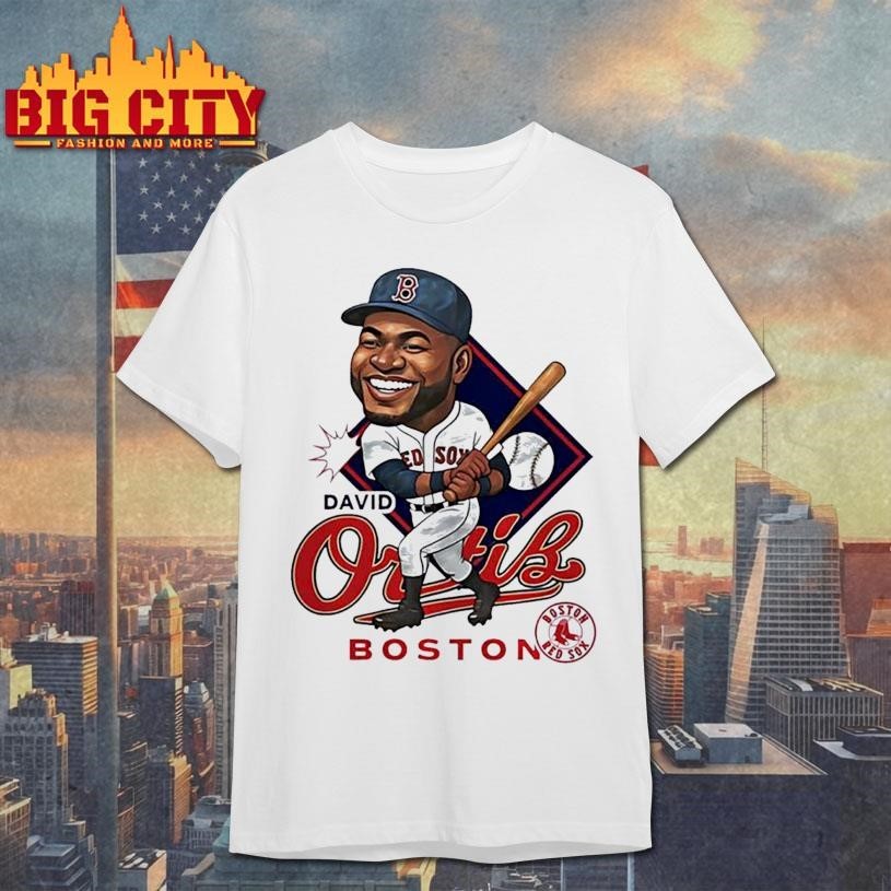David Ortiz Boston Redsox Legend caricature Shirt