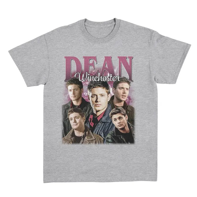 Dean Winchester Shirt , Jensen Ackles Actor Retro Shirt, Vintage Style, Gift For Man For Woman, Full Size Full Color...