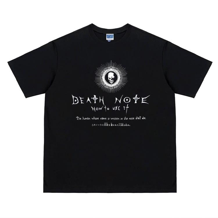 Death Note "The Mark" Heavyweight Vintage Tee 100% Cotton OVERSIZED Anime T-shirt Menswear Top Crew Necks Tshirt Casual...