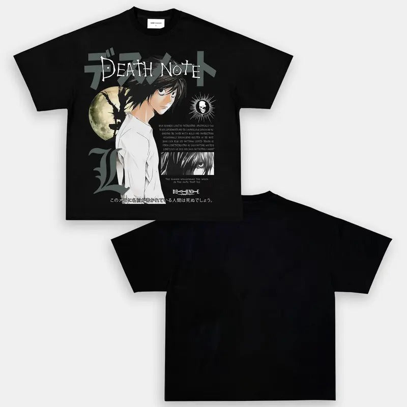 Death Note Characters Collection Vintage Unisex Oversize Anime Manga 100% Cotton Lightweight Cotton T-shirt, Anime Merch,...