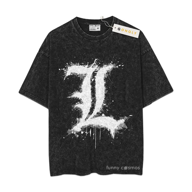 Death Note Sweatshirt, Anime Sweatshirt, Vintage Sweatshirt Basic Mineral Wash TShirt Hoodie | UrbanDripWear.com