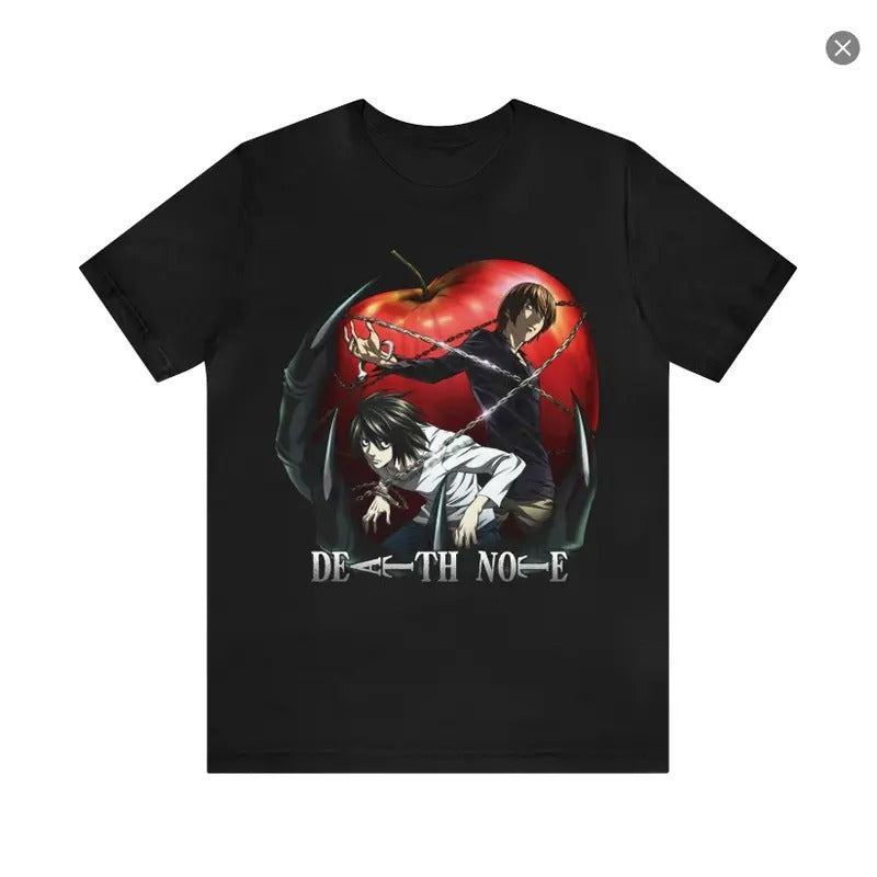 Death Note T-Shirt, Death Note Unisex Short Sleeve Tee ,y2k anime shirt Hoodie, Sweatshirt | UrbanDripWear.com