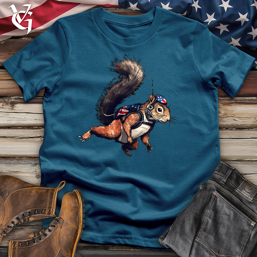 American Skydiving Squirrel Cotton Tee