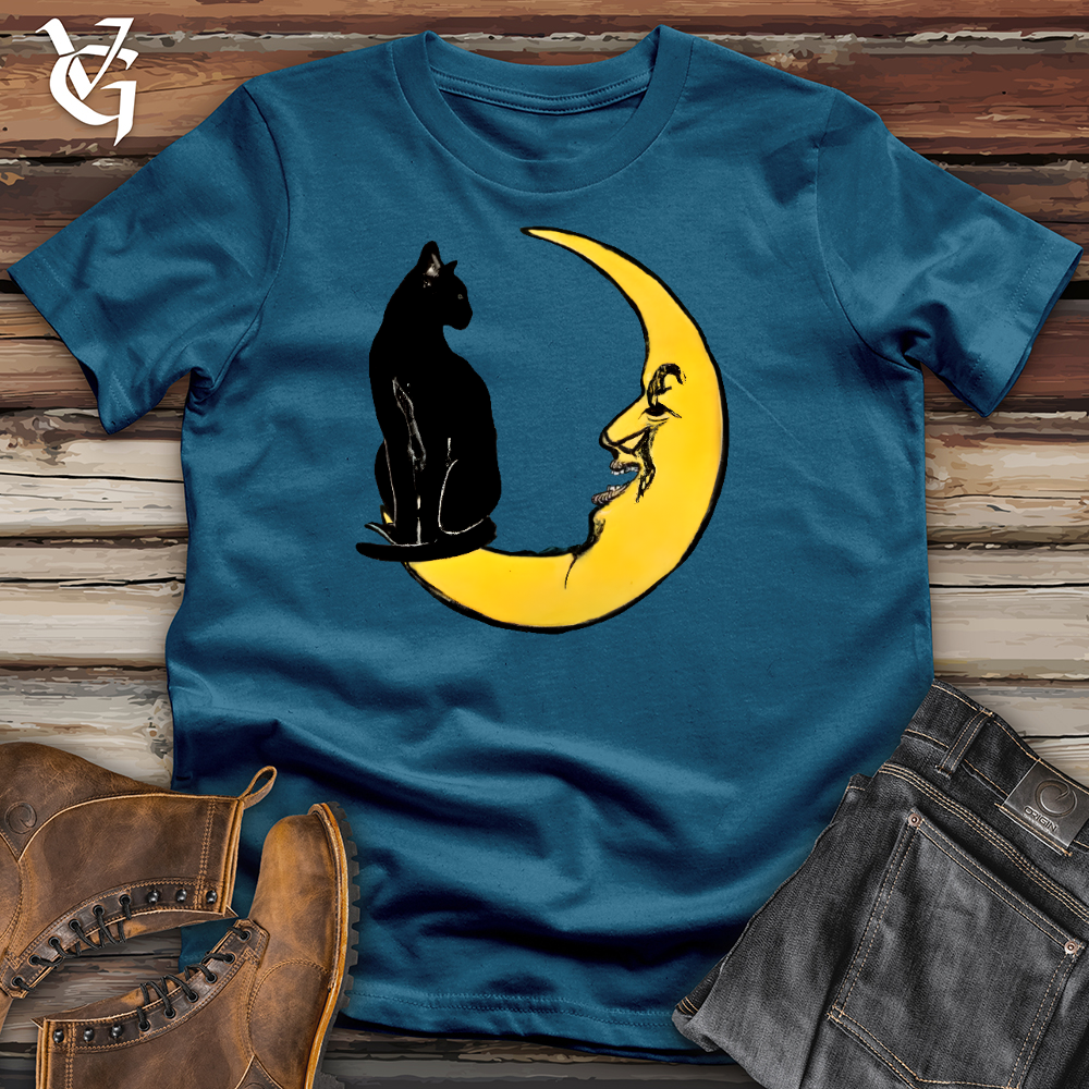 Cat On The Moon Cotton Tee