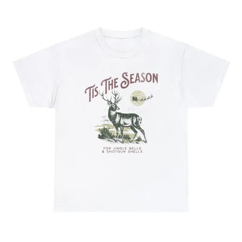 Deer Hunting Christmas T-shirt, Hunting Season T-shirt, Tis The Season for Jingle Bells Hoodie, Sweatshirt