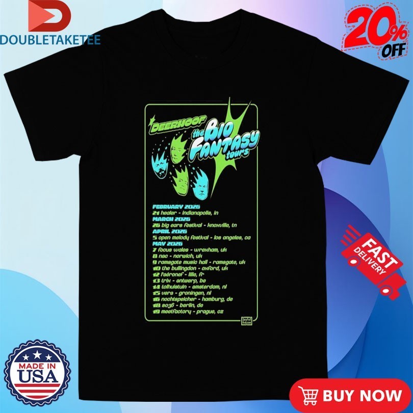 Deerhoof The Bio Fantasy Tours 2026 Dates Shirts