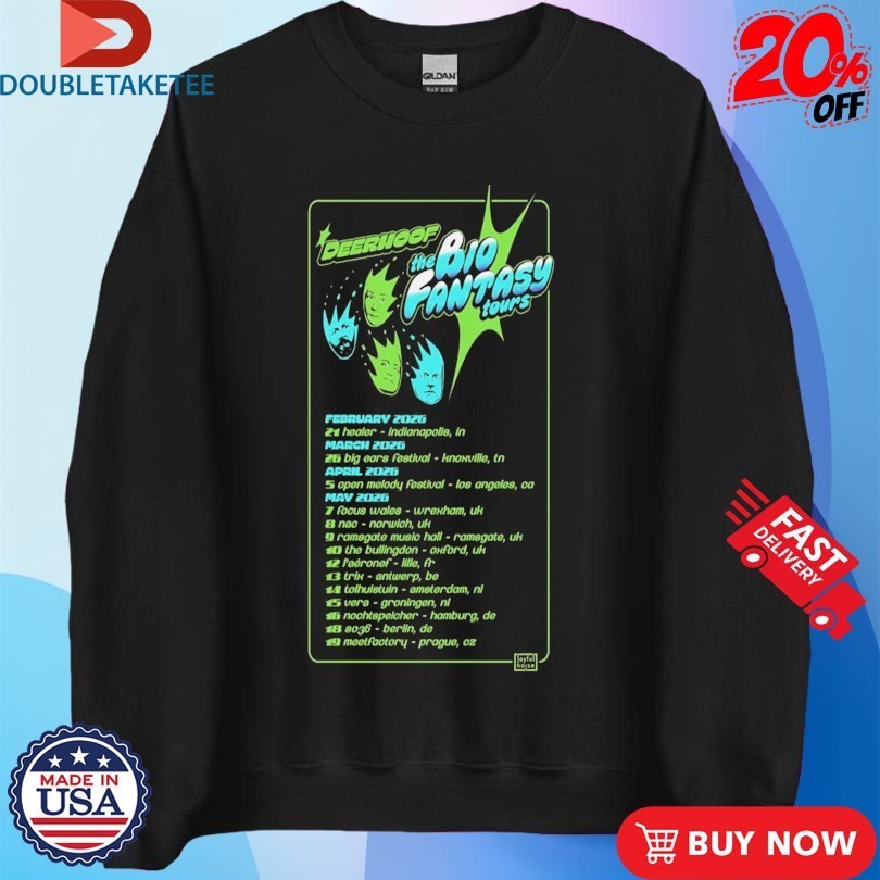 Deerhoof The Bio Fantasy Tours 2026 Dates Shirts