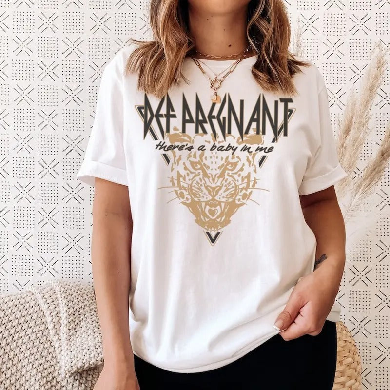 Def Pregnant Graphic Tee, Cute Funny Pregnancy Shirt Hoodie, Sweatshirt | UrbanDripWear.com