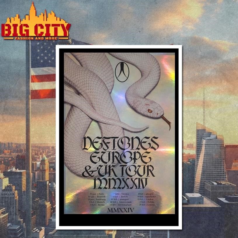 Deftones Merch EU UK Tour 2026 Tour Dates Poster Shirt