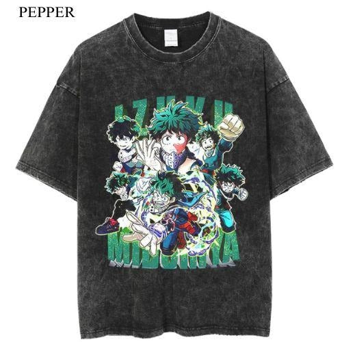 Deku Vintage Oversized Anime Manga Unisex T-Shirt , Anime Manga T-Shirt, Gift For Him Hoodie, Sweatshirt | UrbanDripWear.com