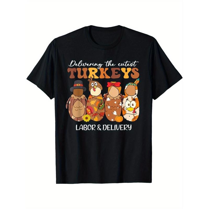 Delivering The Cutest Turkeys Labor & Delivery Thanksgiving men T-Shirt made in usa Hoodie, Sweatshirt | UrbanDripWear.com