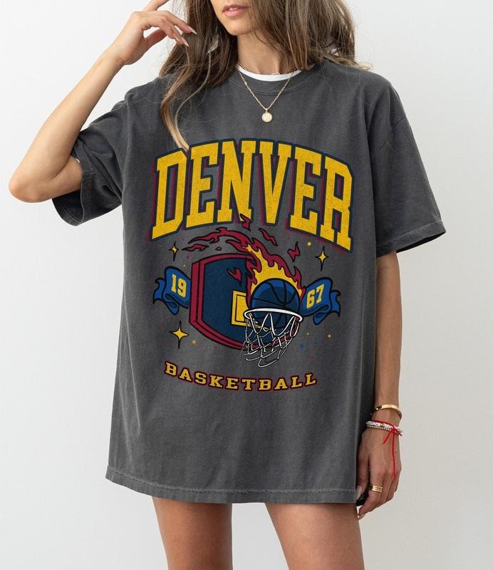 Denver Basketball T-Shirt, Vintage Denver Basketball Shirt, Unisex Denver Shirt, Retro Denver Shirt, Graphic Denver...
