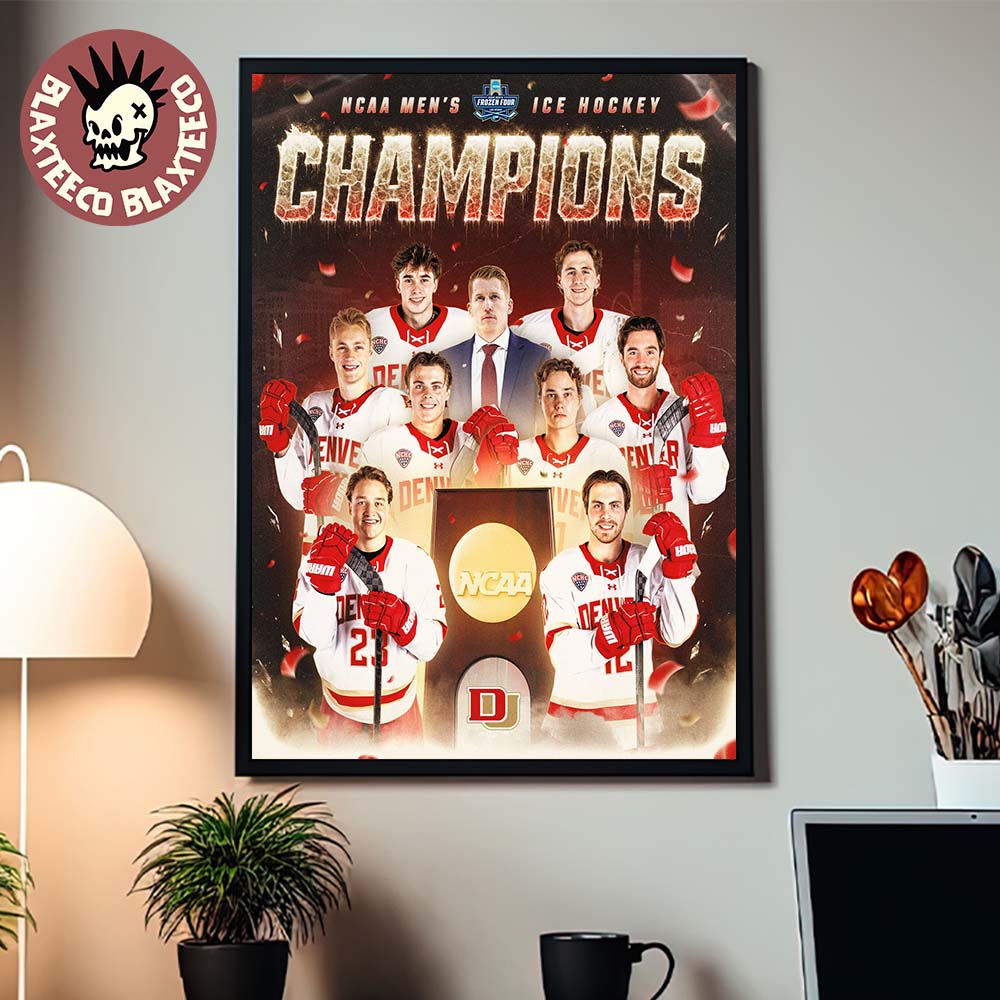 Denver Pioneers Defeating Wisconsin 2-1 Become 2026 NCAA Men’s Ice Hockey Champions Home Decor Poster Canvas