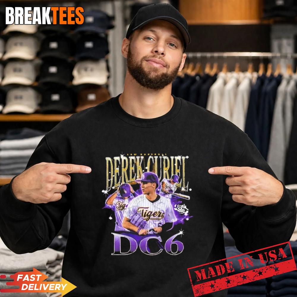 Derek Curiel LSU Tigers DC 6 Baseball Graphic T-Shirt