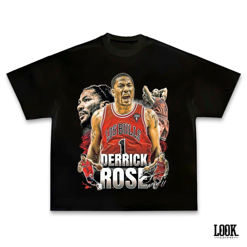 Derrick Rose Graphic Tee | Vintage Tee Graphic T-Shirt Sweatshirt Hoodie | Sport Tee - Gift For Fan | UrbanDripWear.com