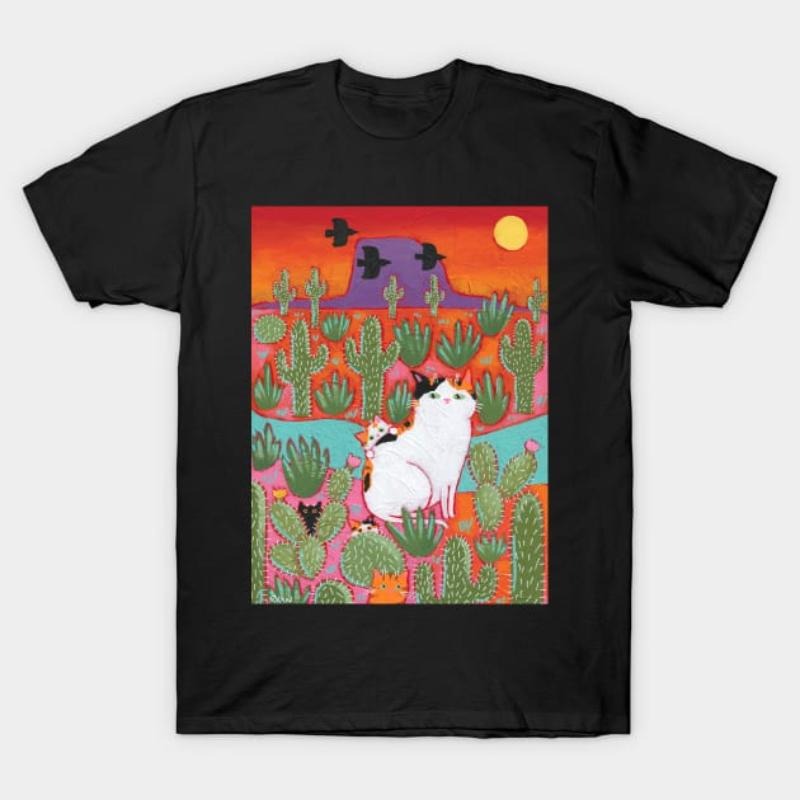 Desert Mom and Kittens T-Shirt Hoodie, Sweatshirt | UrbanDripWear.com