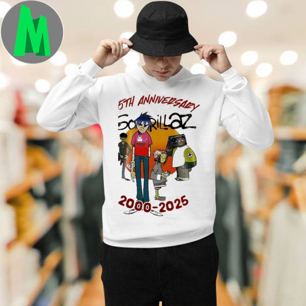Design 25th Anniversary Gorillaz House Of King Shirt