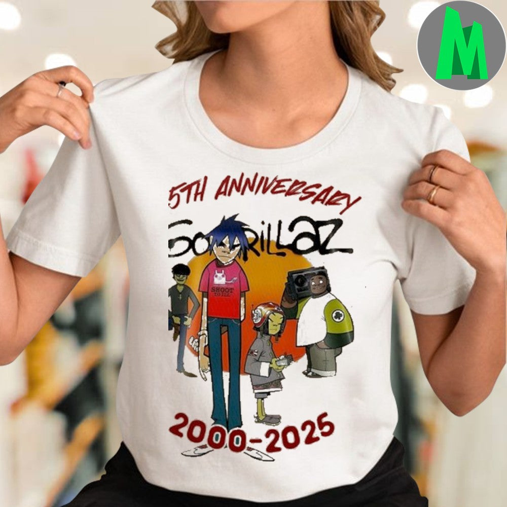 Design 25th Anniversary Gorillaz House Of King Shirt