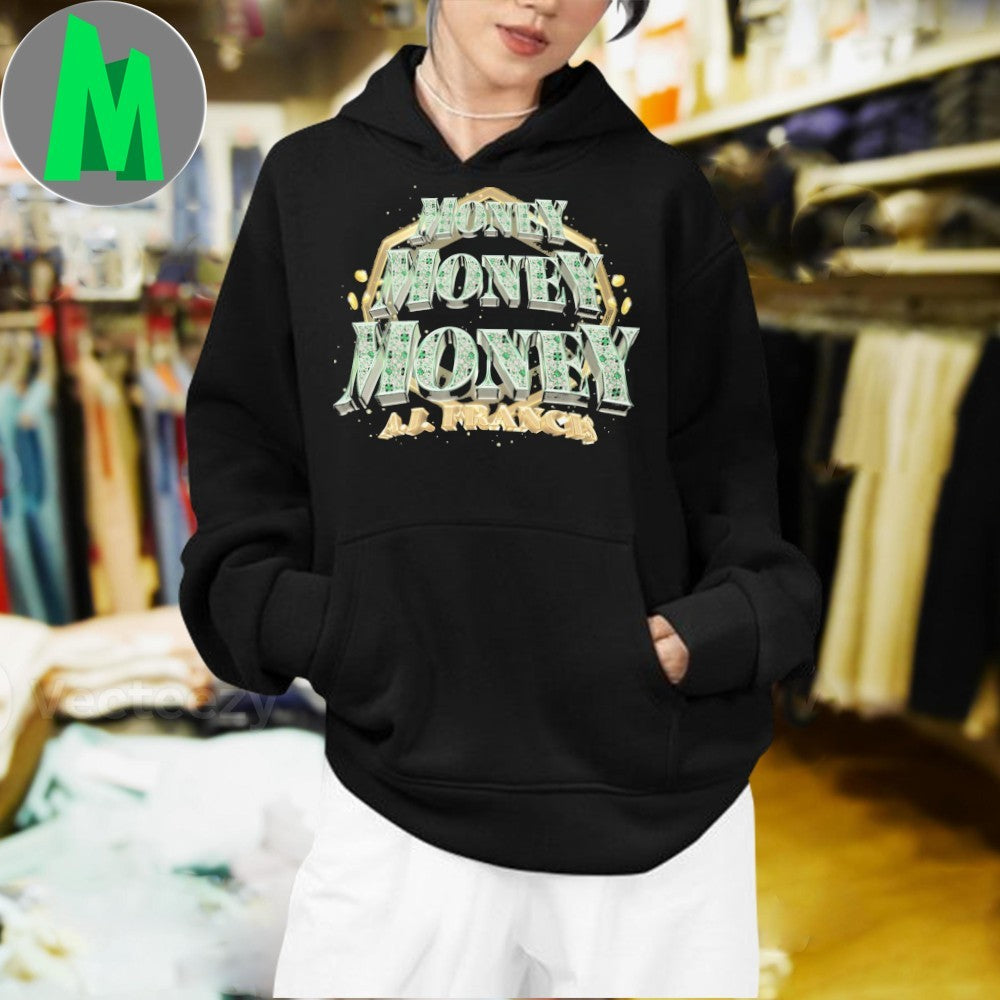 Design AJ Francis Money Wealth Gold Green Football Wrestling Fan Shirt