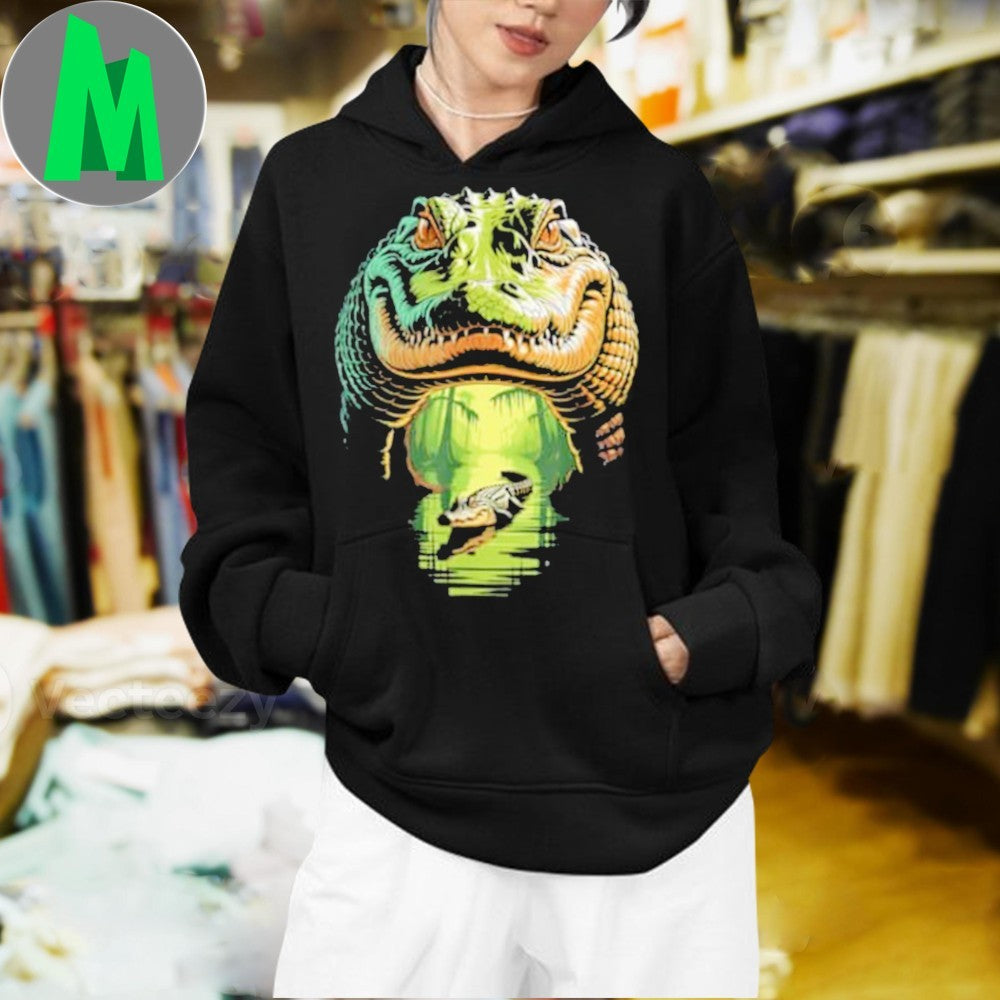 Design Alligator Head Swamp Reflection Shirt