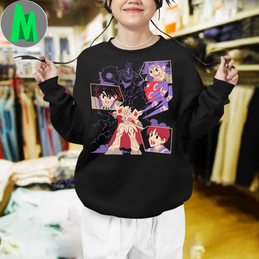 Design Anime Mecha The Invisible Threat Robot Character Graphic T-Shirt