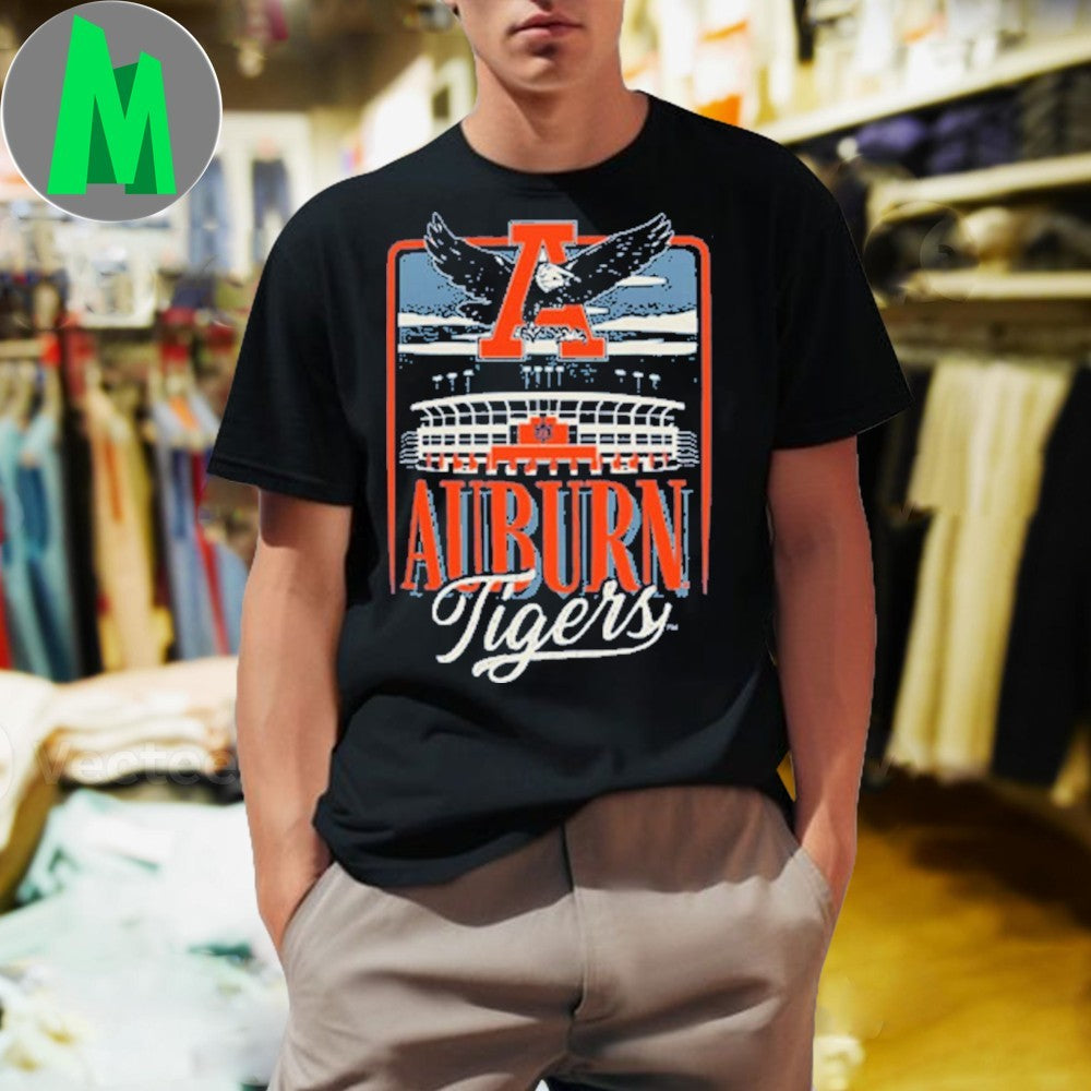 Design Auburn Tigers Youth Navy Blue Stadium Sky Shirt