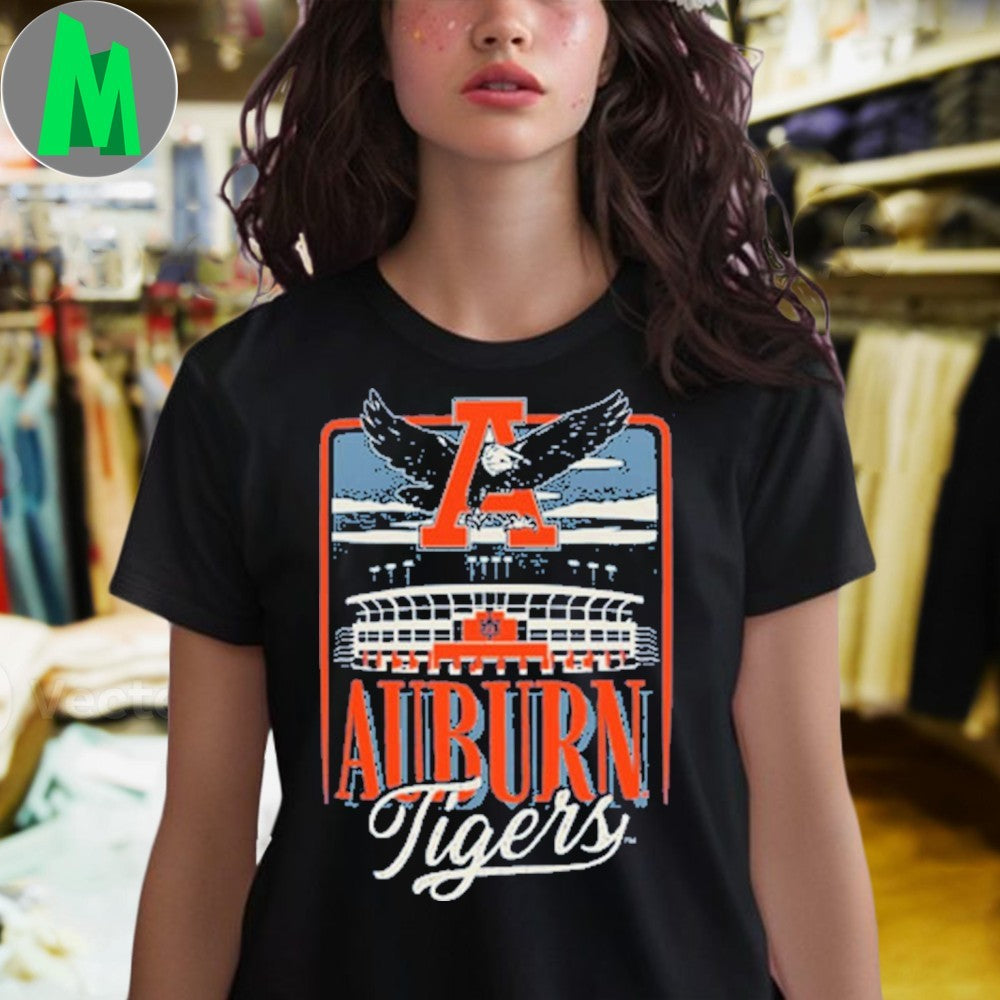 Design Auburn Tigers Youth Navy Blue Stadium Sky Shirt