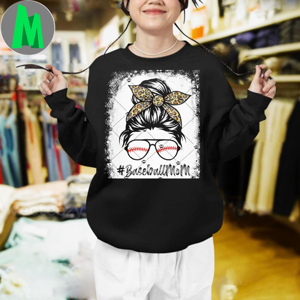 Design Baseball Mom Leopard Mothers Day Shirt