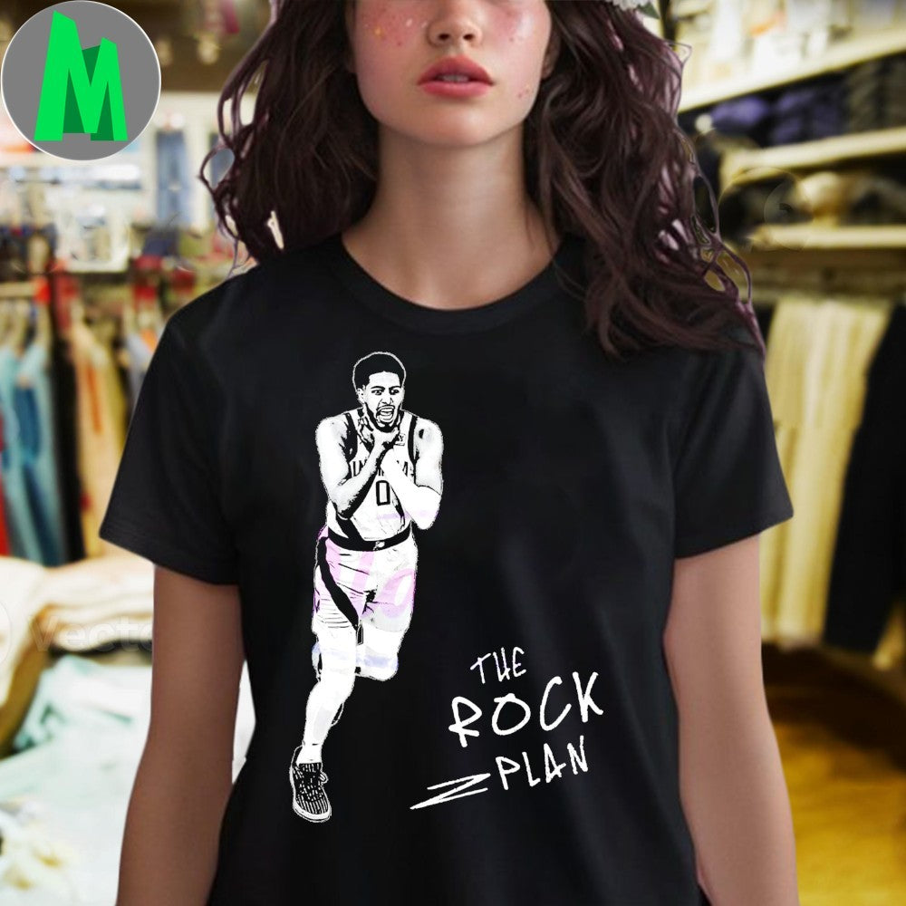 Design Black And White Haliburton Indiana Pacers The Rock Plan Shirt