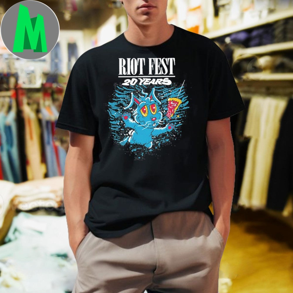 Design Black Riot Fest 20 Years Chicago, IL Elliott US Tour 10-04-2025 Rabbit Shirt