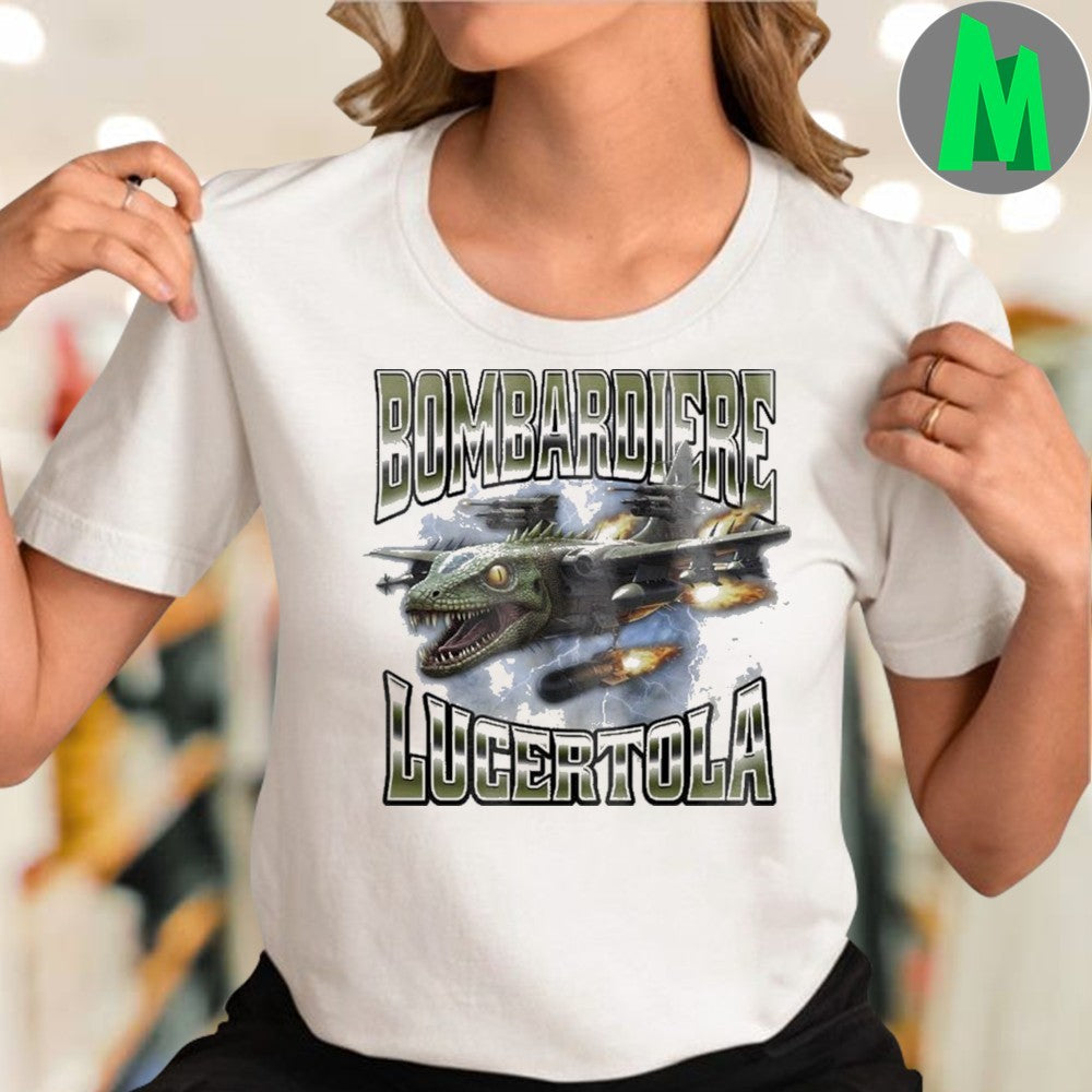 Design Bombardiere Lucertola Brainrot Funny Meme Viral Internet Culture Graphic T-Shirt