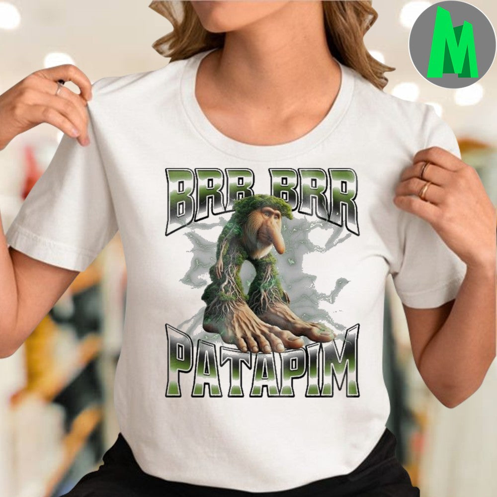 Design Brr Brr Patapim Brainrot Meme Funny Viral Internet Culture Graphic T-Shirt