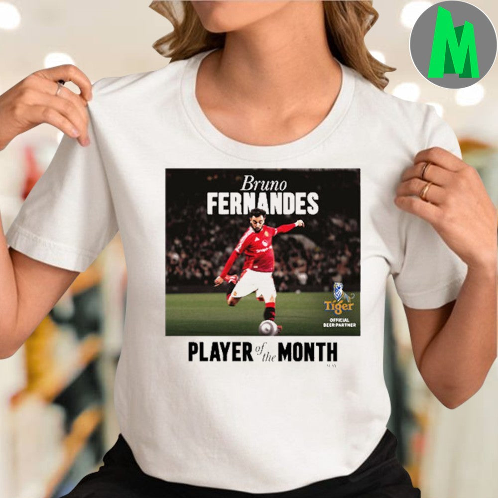Design Bruno Fernandes Manchester United Wins Player Of The Month For May 2025 Shirt
