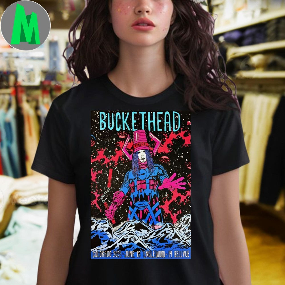 Design Buckethead Gothic Theatre in Englewood CO June 13 2025 Poster Shirt