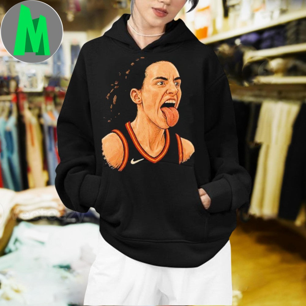 Design Caitlin Clark Tongue Out WNBA Basketball Shirt