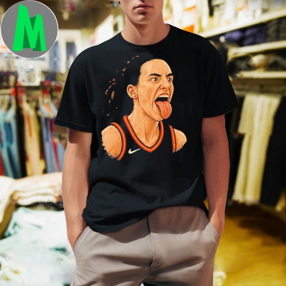Design Caitlin Clark Tongue Out WNBA Basketball Shirt