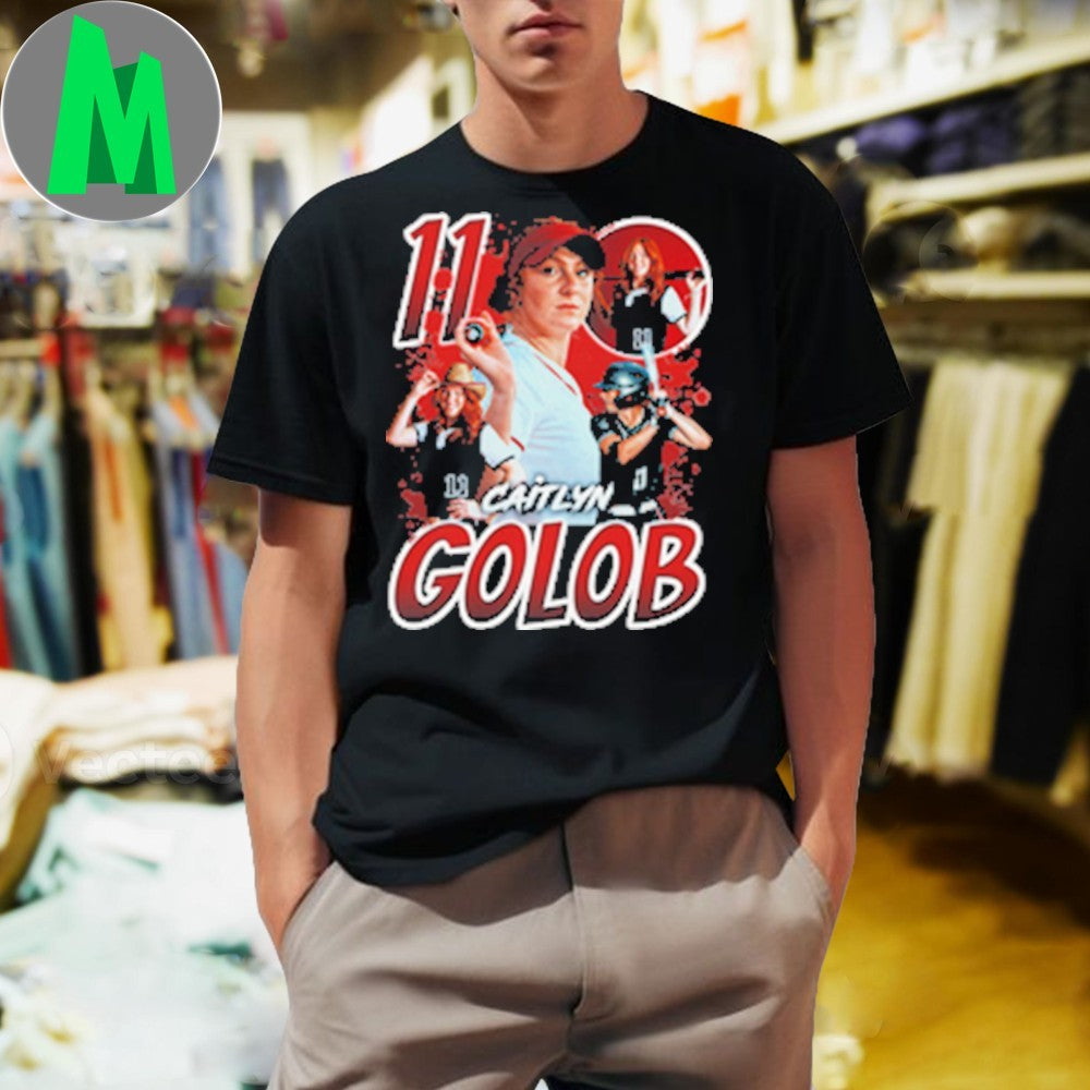 Design Caitlyn Golob #11 Softball Baseball Player Graphic T-Shirt